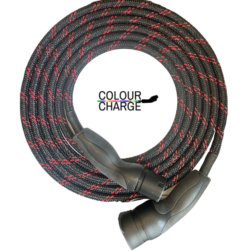 Type 2 - mode 3 | Zwart met merkdraad